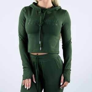 Buffbunny Jasmine Crop Hoodie in Basil L